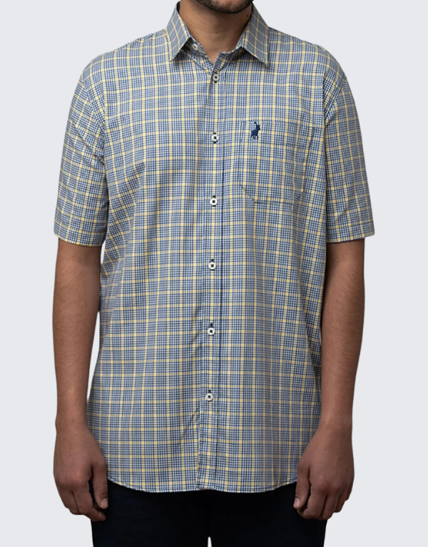 Polo Check Short Sleeve Shirt Yellow