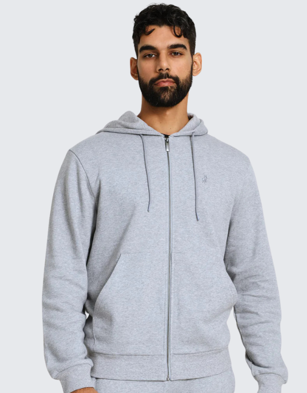 Polo Essential Fleece Hoodie Grey Men