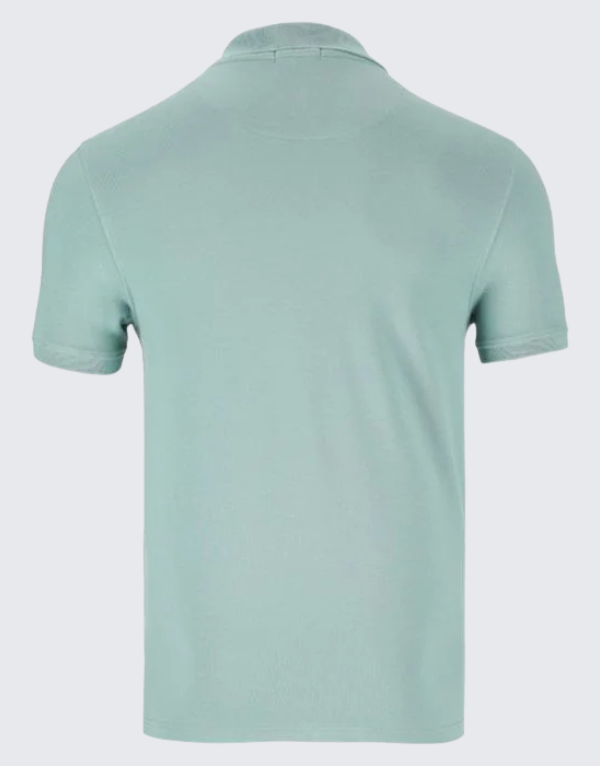Polo Essential Piqué Short Sleeve Golfer T-Shirt In Aqua Men