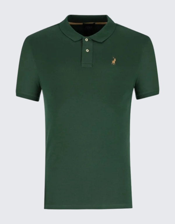 Polo  Essential Short Sleeve Golfer Shirt In Green Men