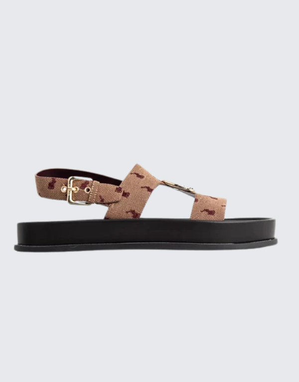 Polo Moulded Trim Sandal Burgundy Women