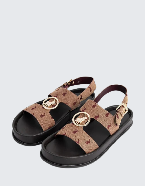 Polo Moulded Trim Sandal Burgundy Women