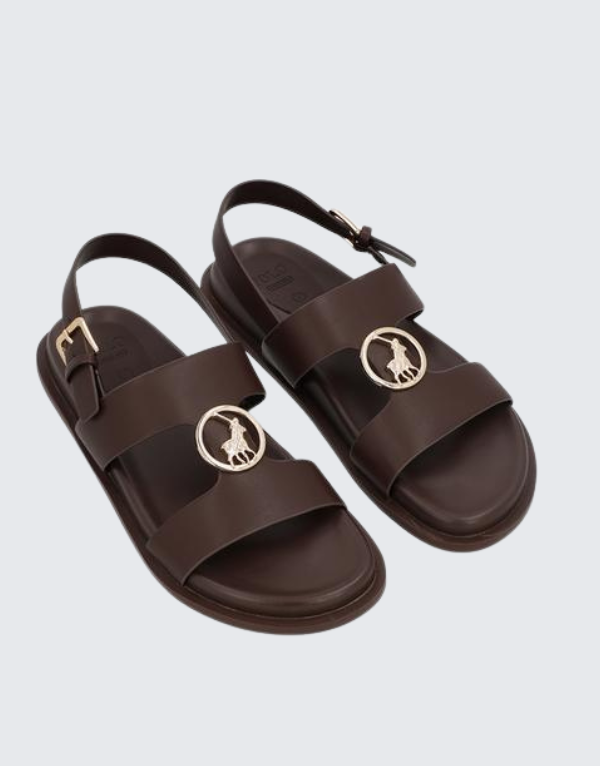 Polo Moulded Trim Sandals Brown Womens
