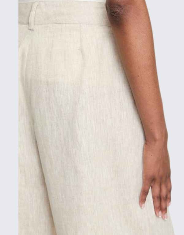 Polo Nia Linen Pants In Stone Womens