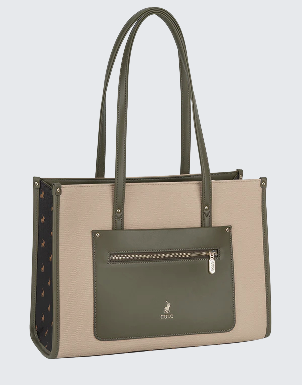 Polo Palma Book Tote Bag Olive Women