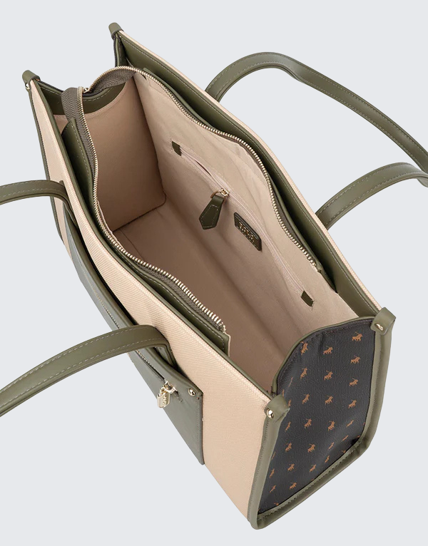 Polo Palma Book Tote Bag Olive Women