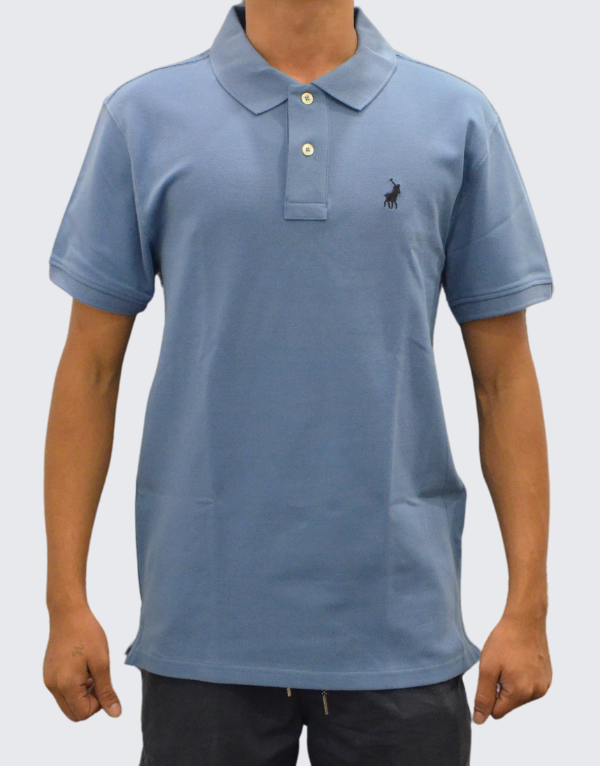 Polo  Pique Short Sleeve Golfer In Petrol Blue Men