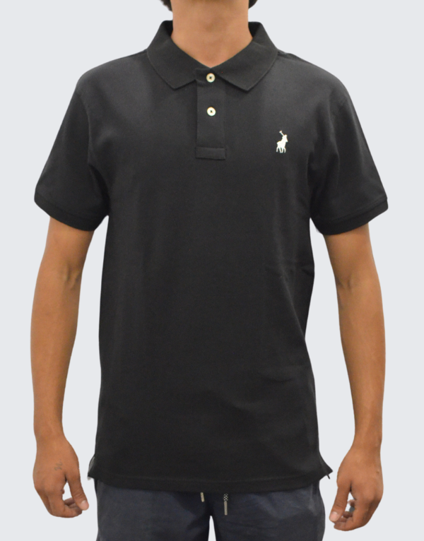 Polo Stretch Pique Golfer In Black Men