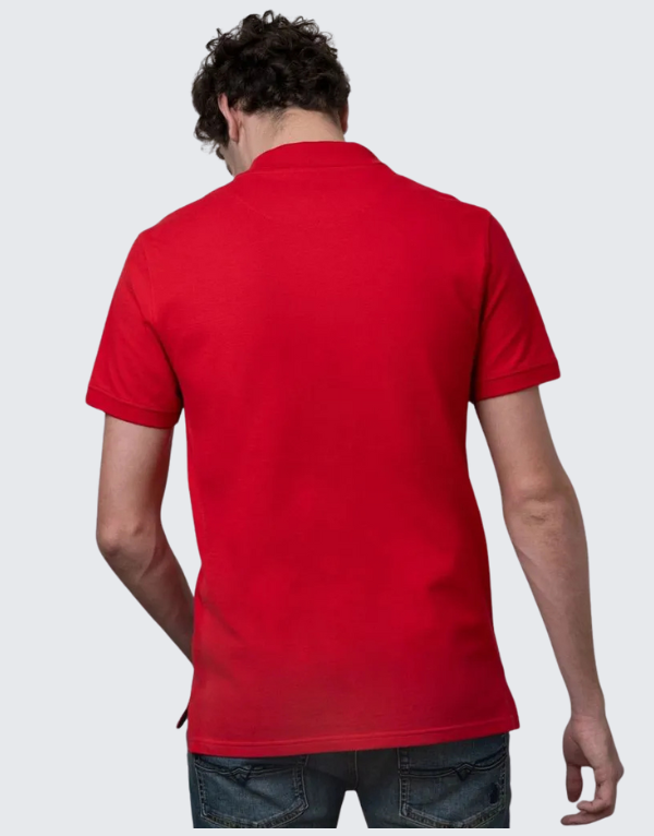 Polo  Stretch Piqué Short Sleeve Golfer Shirt In Crimson Mens