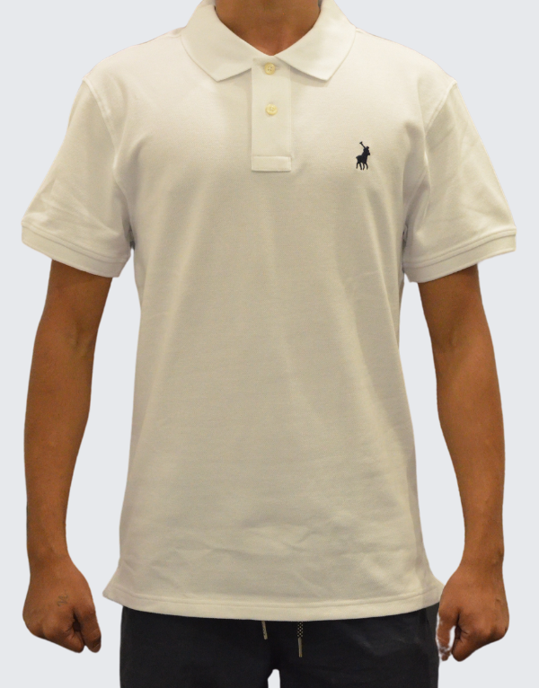 Polo Stretch Short Sleeve Golfer In White Men