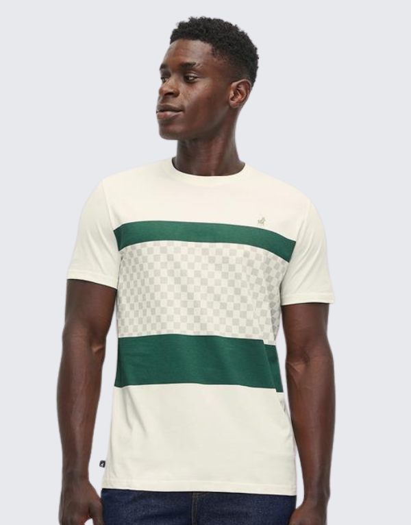 Polo  Stripe Crew Neck Short Sleeve T-Shirt In Green Men