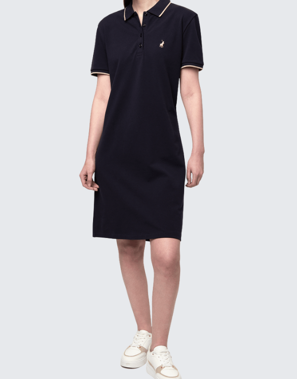 Polo Women  Leah Short Sleeve Golfer Dress In Navy Women