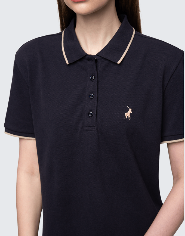 Polo Women  Leah Short Sleeve Golfer Dress In Navy Women