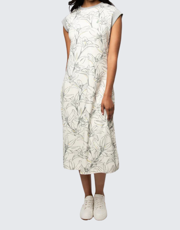 Polo Zyanda Sleeveless Floral Dress In Off White Women