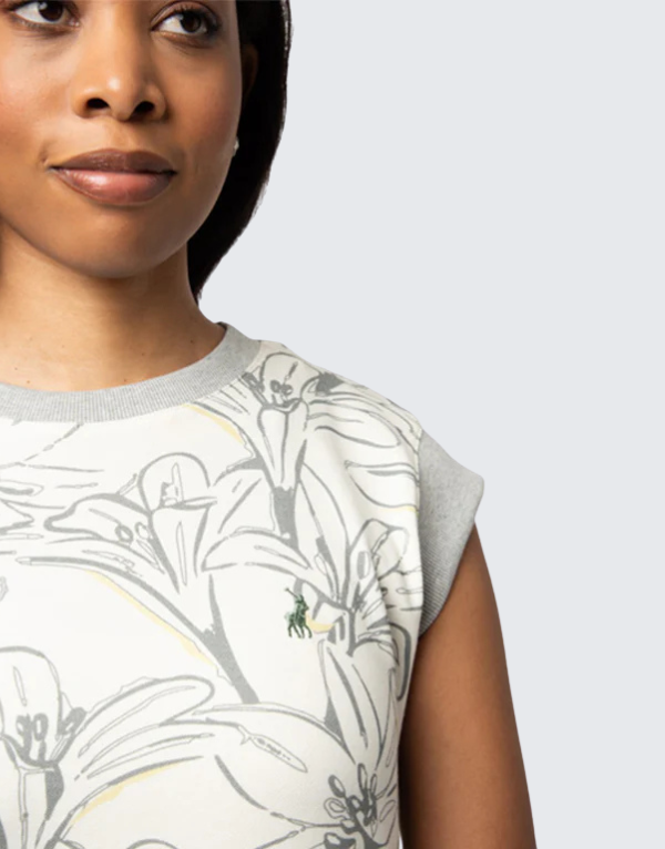 Polo Zyanda Sleeveless Floral Dress In Off White Women