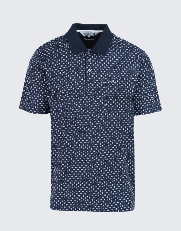 Pringle Kurt Mercerized Short Sleeve Golfer In Navy Men