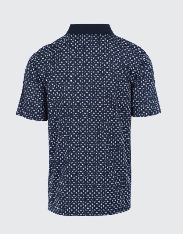 Pringle Kurt Mercerized Short Sleeve Golfer In Navy Men