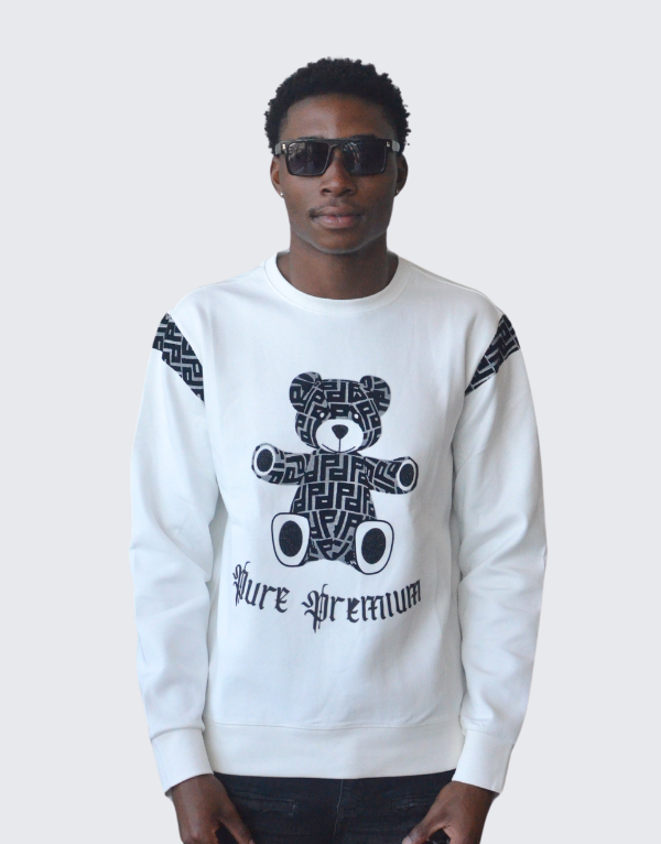 Pure Premium Angela Sweater In White Men