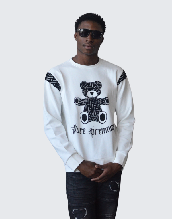 Pure Premium Angela Sweater In White Men