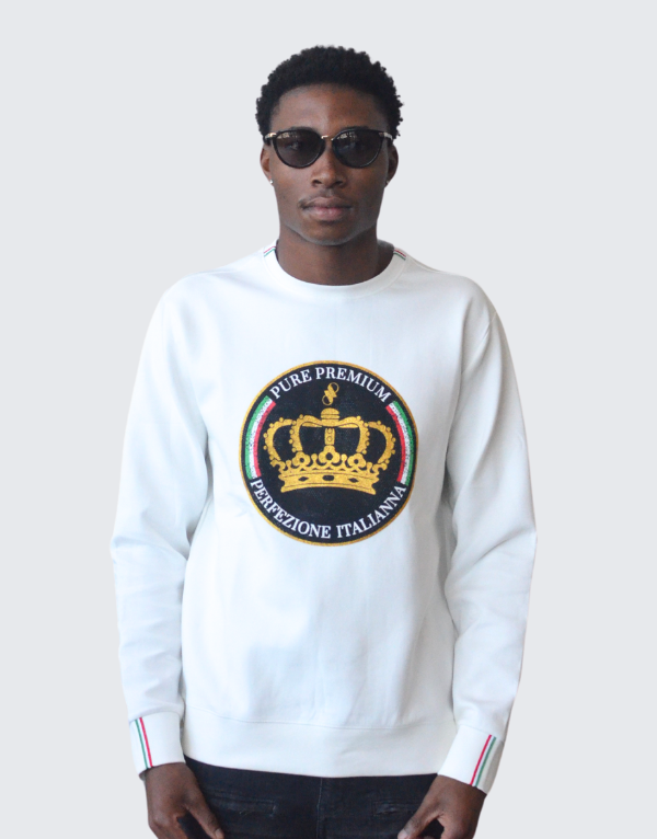 Pure Premium Arezzo Sweater In White Men