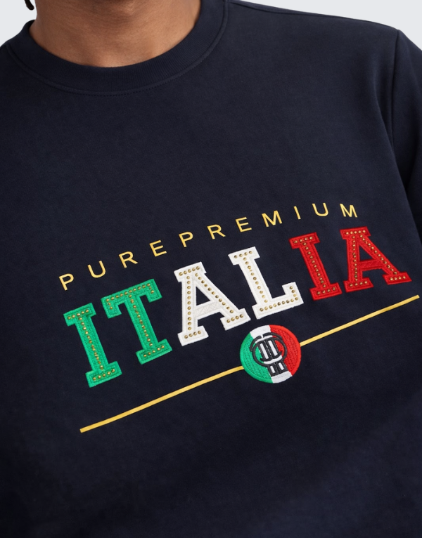 Pure Premium Azzuri-S Sweater Navy Men