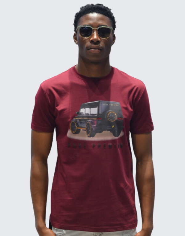 Pure Premium Carro T-Shirt Burgundy Men