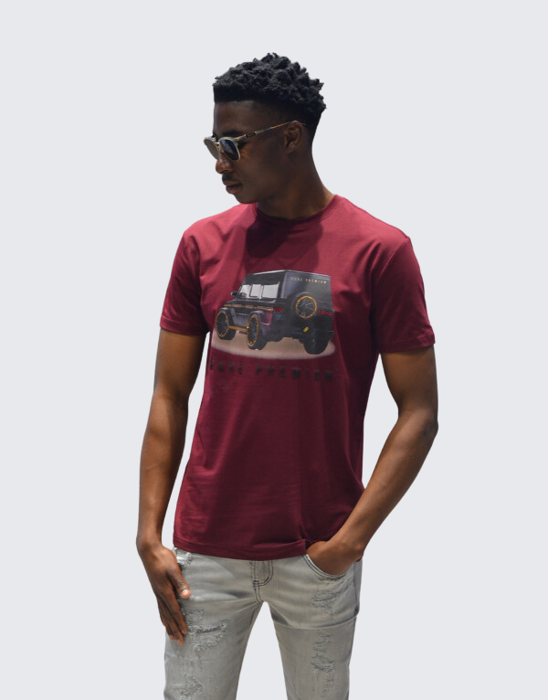 Pure Premium Carro T-Shirt Burgundy Men