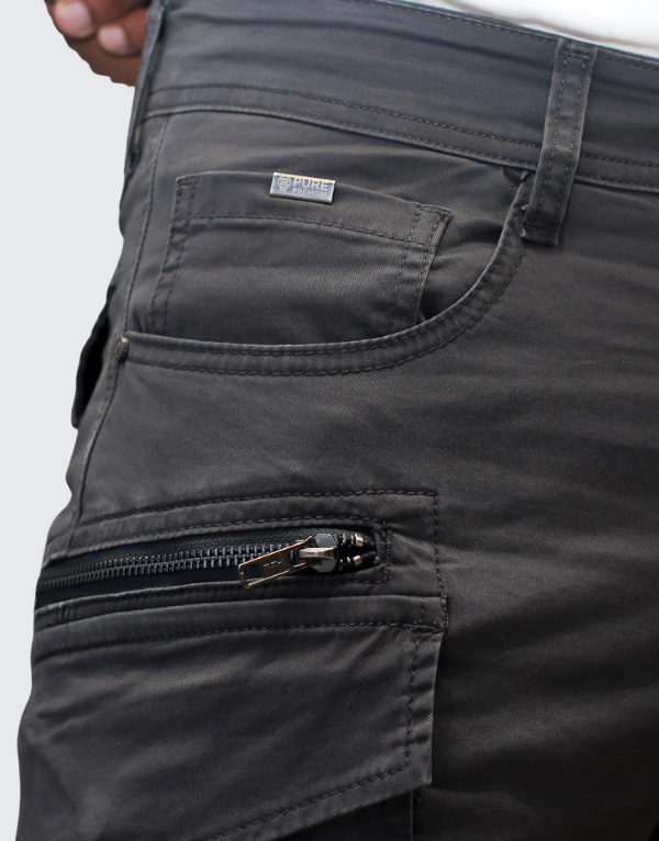 Pure Premium Clive Cargo Pants In Grey Men