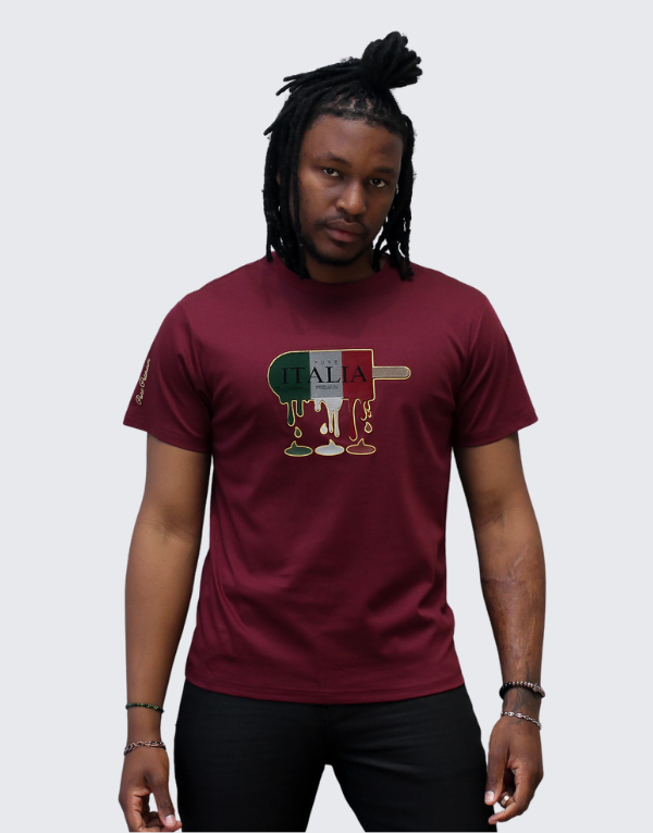 Pure Premium Ferreti T-Shirt In Burgundy Men