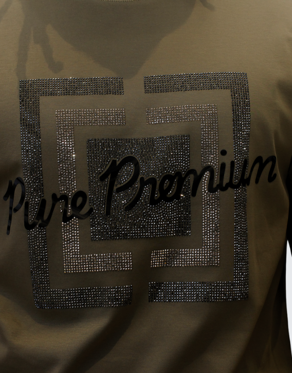 Pure Premium Grazie T-Shirt In Military Men