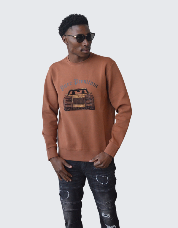 Pure Premium Rico Sweater In Rust Men