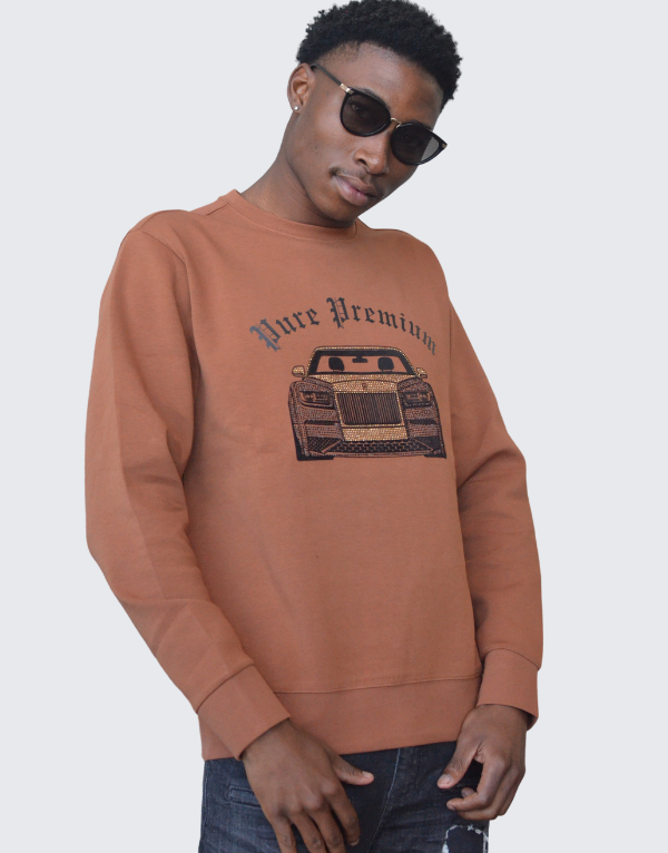 Pure Premium Rico Sweater In Rust Men
