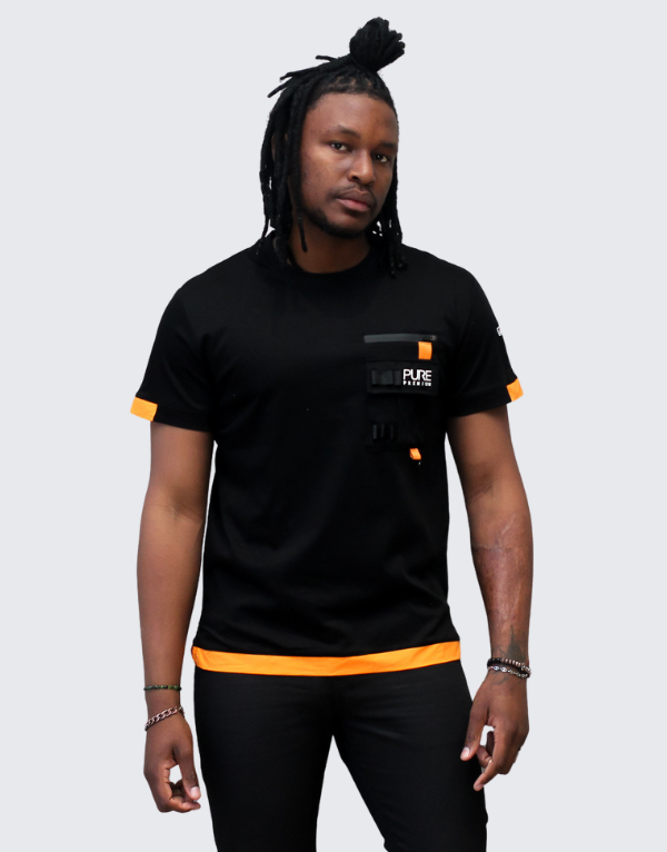 Pure Premium Sanguinetti T-Shirt In Black And Orange