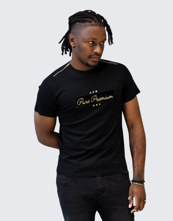 Pure Premium Taglio Short Sleeve T-Shirt Black Men
