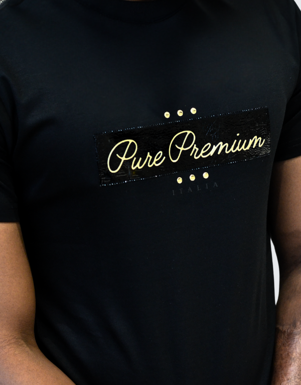 Pure Premium Taglio Short Sleeve T-Shirt Black Men