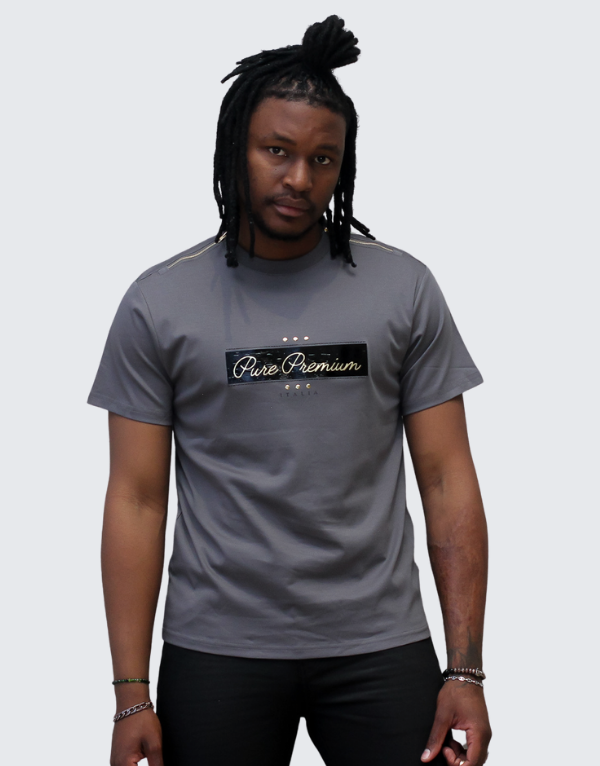 Pure Premium Taglio T-Shirt In Charcoal Men