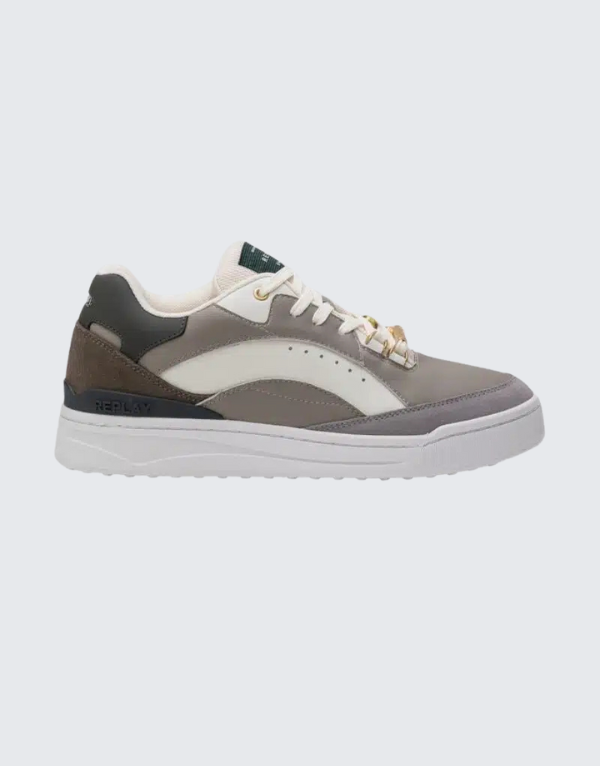 Replay Cross Hardware 2 Sneakers In Light Grey And Tofu Men