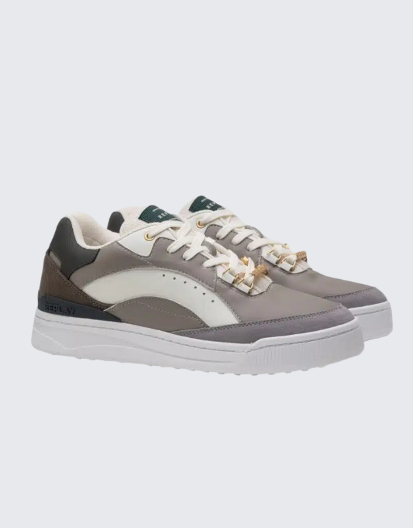 Replay Cross Hardware 2 Sneakers In Light Grey And Tofu Men