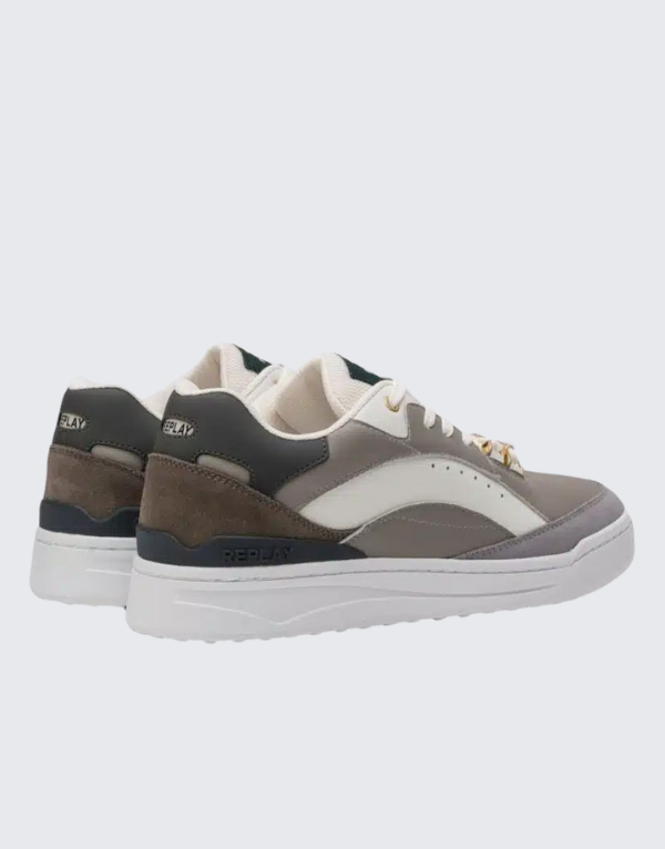 Replay Cross Hardware 2 Sneakers In Light Grey And Tofu Men