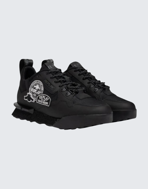Replay Field Badges In Black For Men