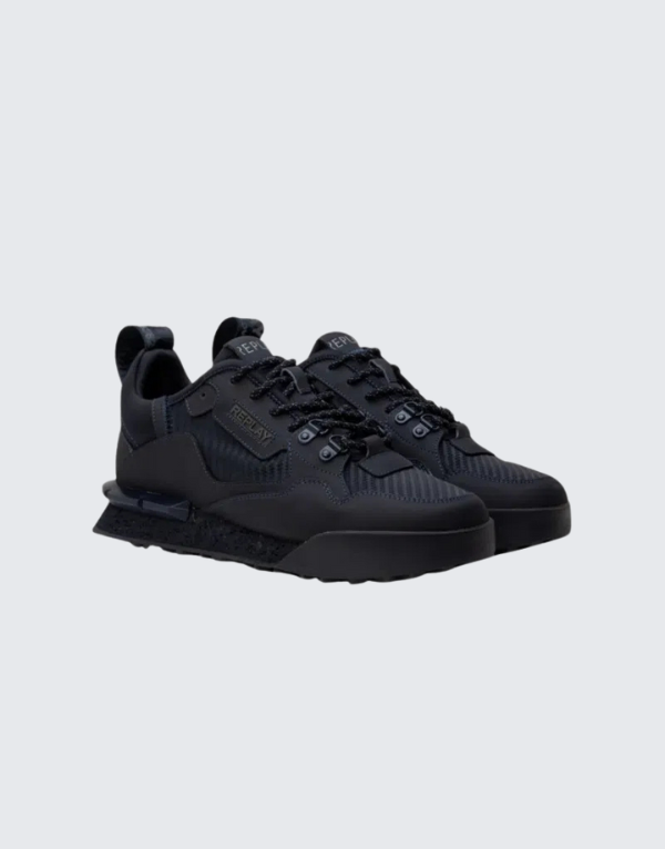 Replay Field Carbon Sneakers In Navy Men