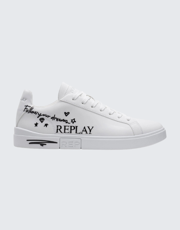 Replay Polys Doodle Sa White