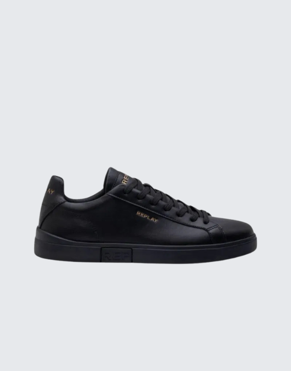 Replay Polys Sneakers In Gold And Black Mens