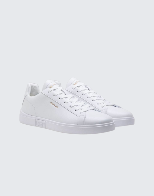 Replay Sneakers In Gold And White Mens