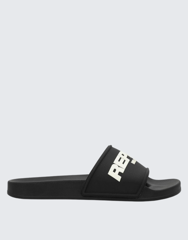Replay Up Emboss Sandal Black White Men