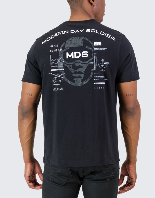 S.P.C.C Mds Aviator Short Sleeve T-Shirt In Black For Men