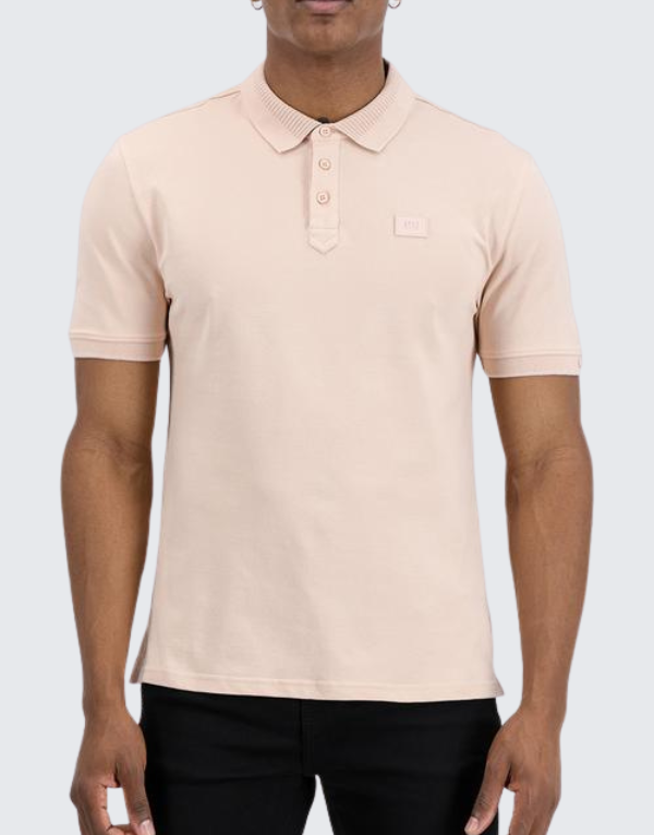 S.P.C.C. Mullen Short Sleeve Golfer Light Pink
