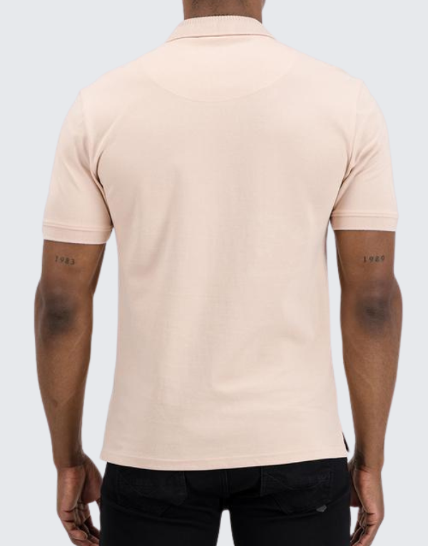 S.P.C.C. Mullen Short Sleeve Golfer Light Pink