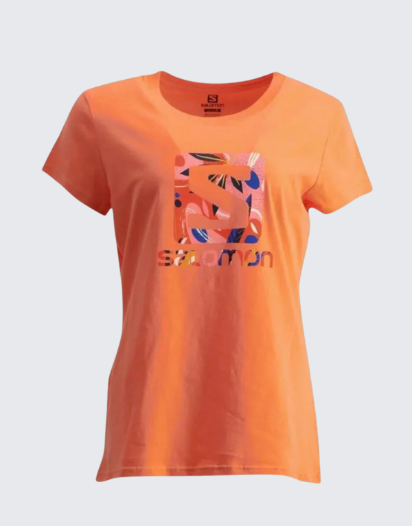 Salomon Tropic Of Sea Short Sleeve T-Shirt In Coral Kids