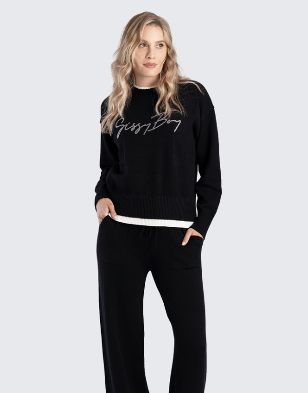 Sissy Boy Basic Knit Sweater In Black  Women